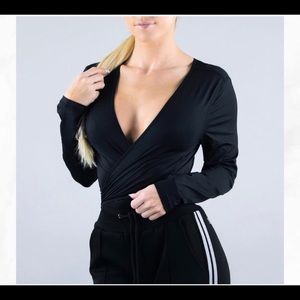 BuffBunny Long Sleeve Wraparound Crop Top